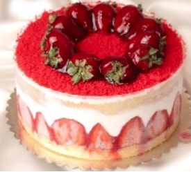 Mini Çilekli Mois Yaş Pasta Sevgiliye Özel