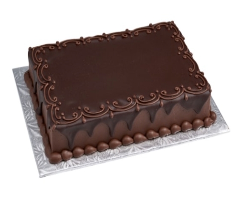 Şık Sunumlu 35 Kişilik Kare Çikolatalı Pasta