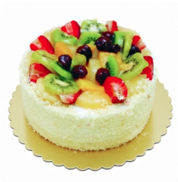 Şık ve Lezzetli 6-9 Kişilik Karışık Meyveli Doğum Günü Pastası